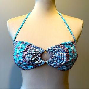 NWT Gypsy 05 Printed Bandeau Bikini Top